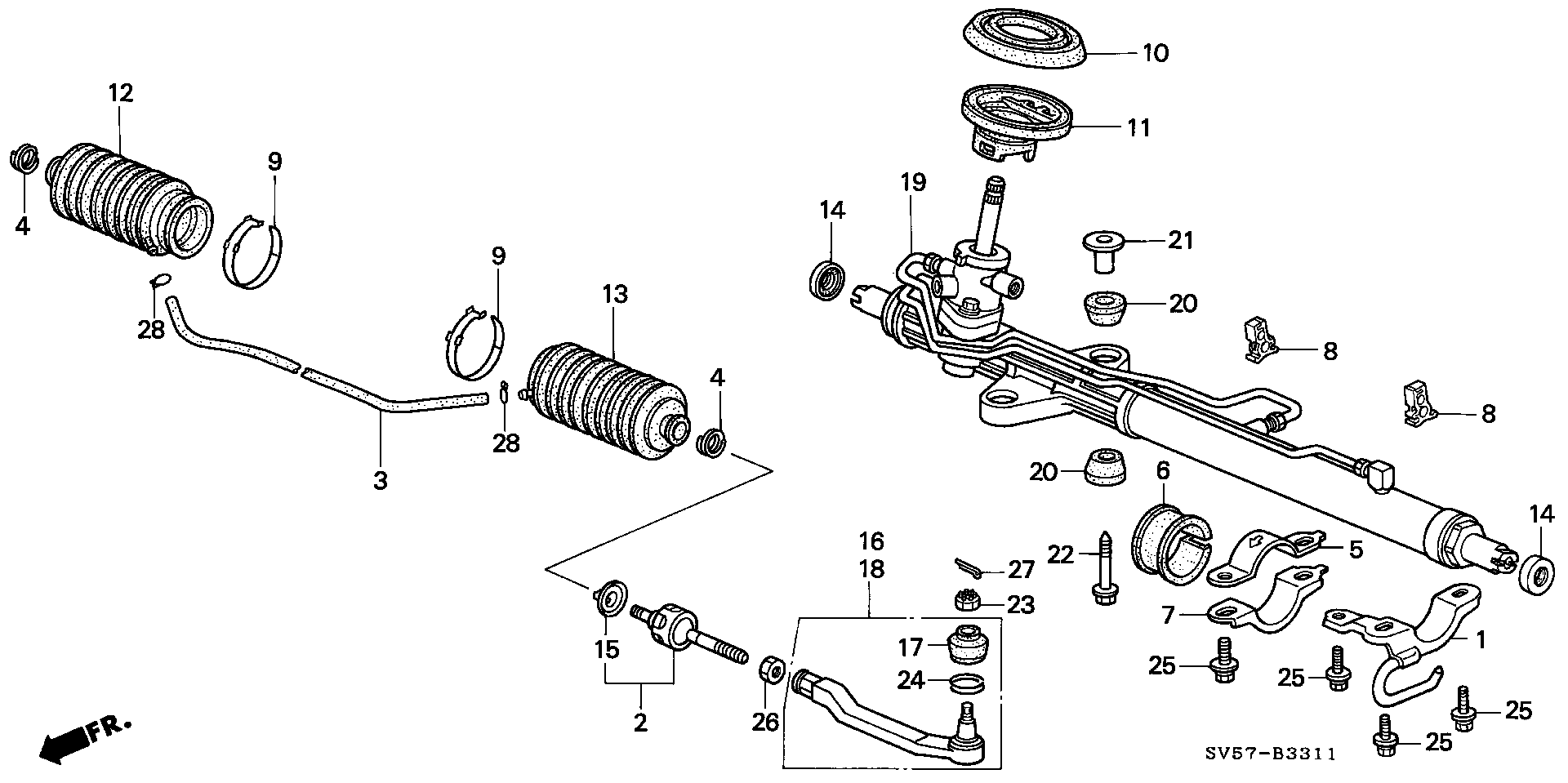 Honda 53540-SV4-003 - Stūres šķērsstiepņa uzgalis onlydrive.pro