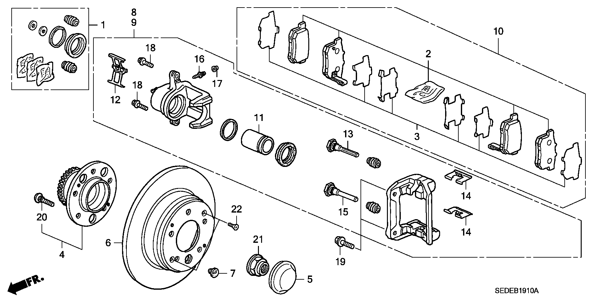 Honda 43022SEDE60 - Jarrupala, levyjarru onlydrive.pro