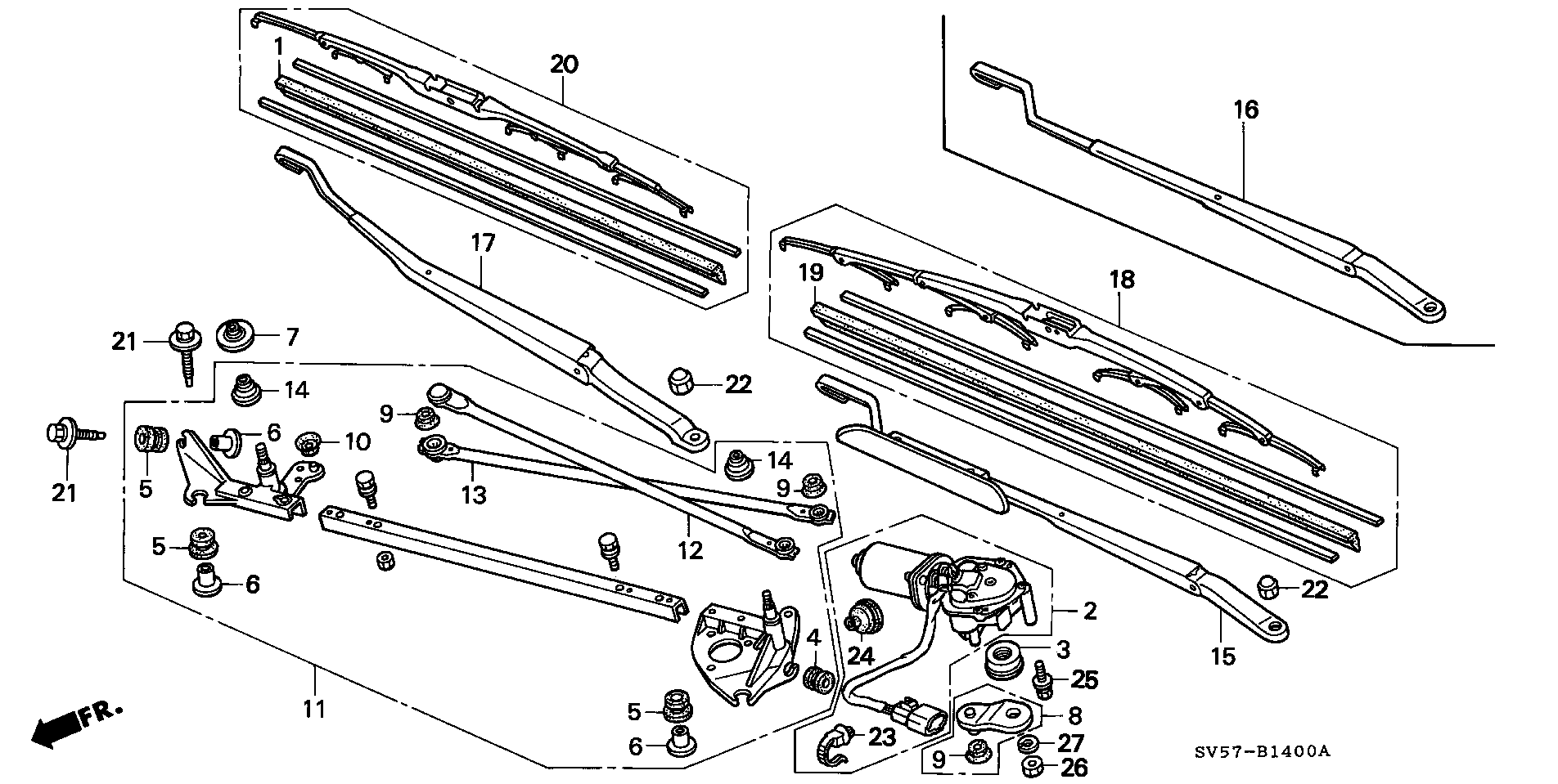 Honda 76620-SM4-G01 - Pyyhkijänsulka onlydrive.pro