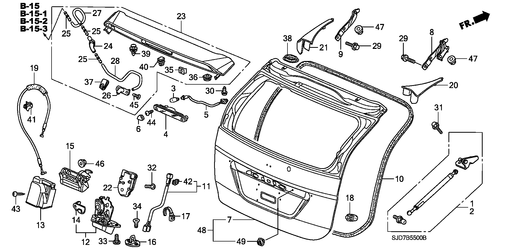 Honda 04741-SJD-000 - Gas Spring, boot, cargo area onlydrive.pro