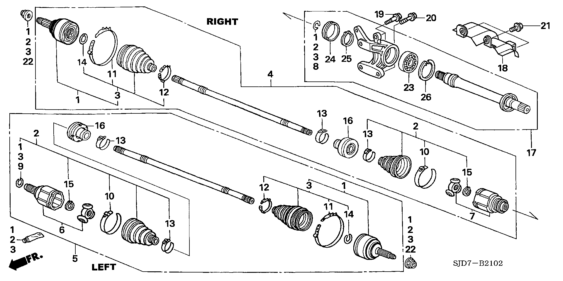 Honda 44017-SEF-E00 - Gofruotoji membrana, kardaninis velenas onlydrive.pro