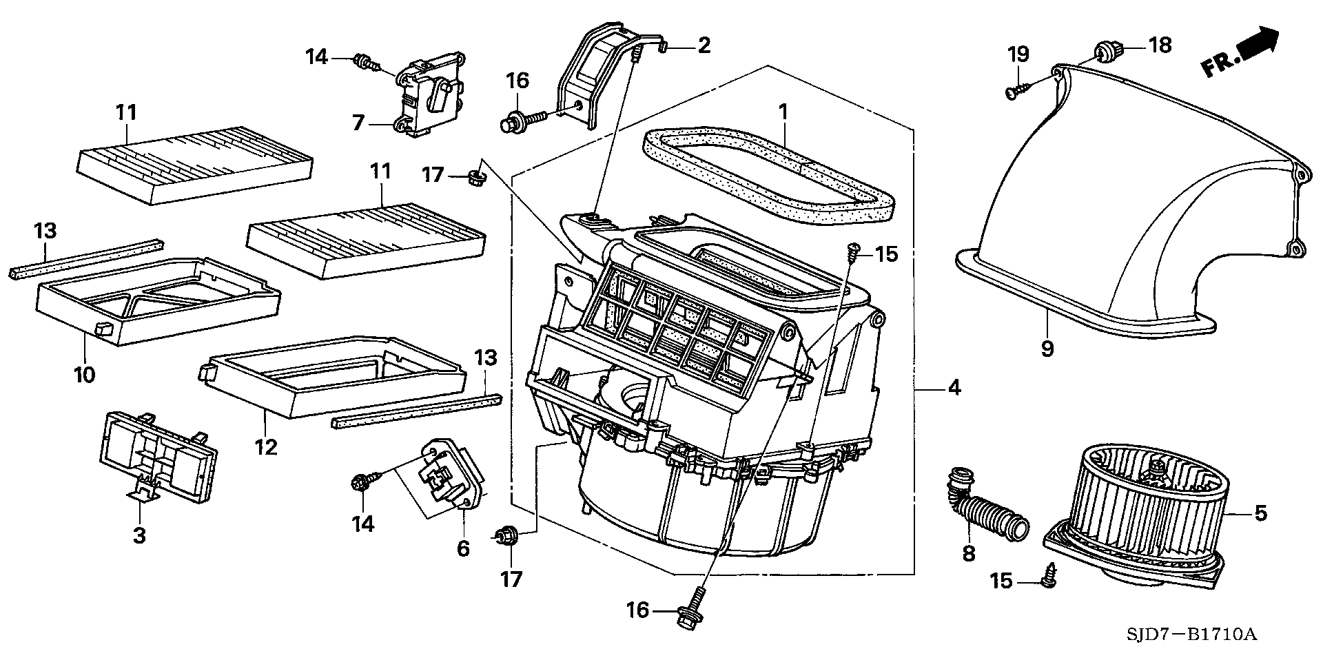 Honda 80291S5A003 - Filter, interior air onlydrive.pro