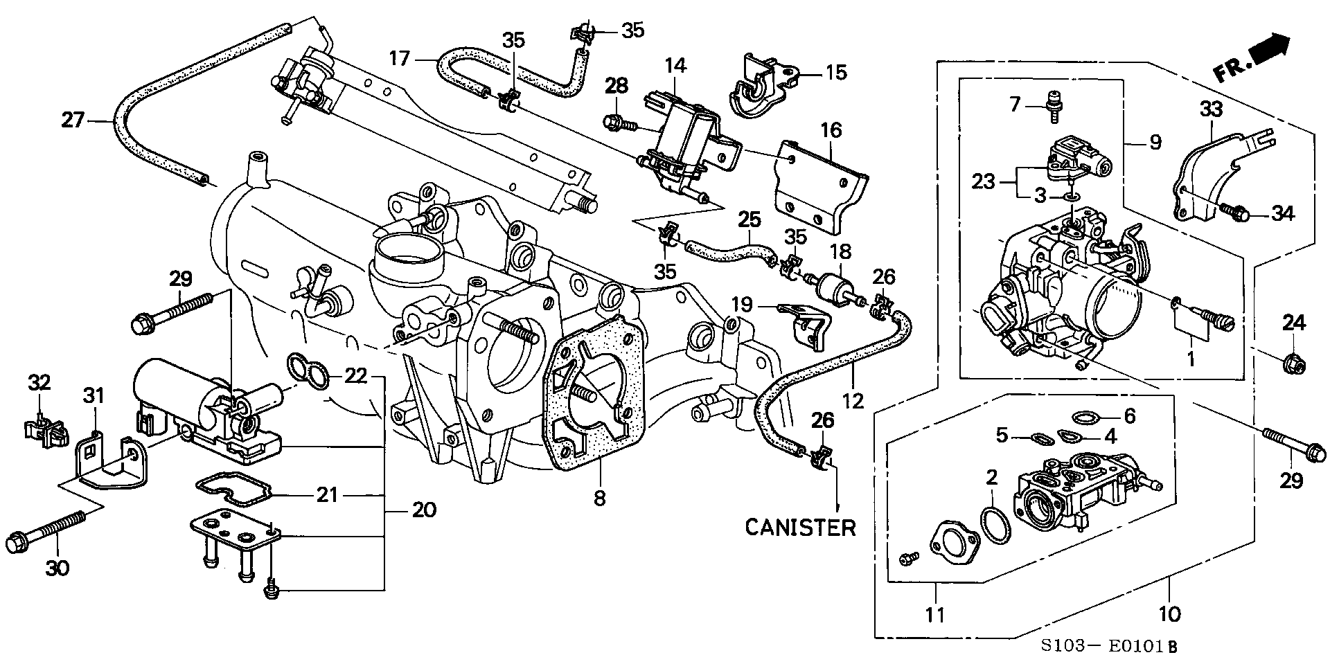 Honda 16400PHKA01 - Sensor, throttle position onlydrive.pro