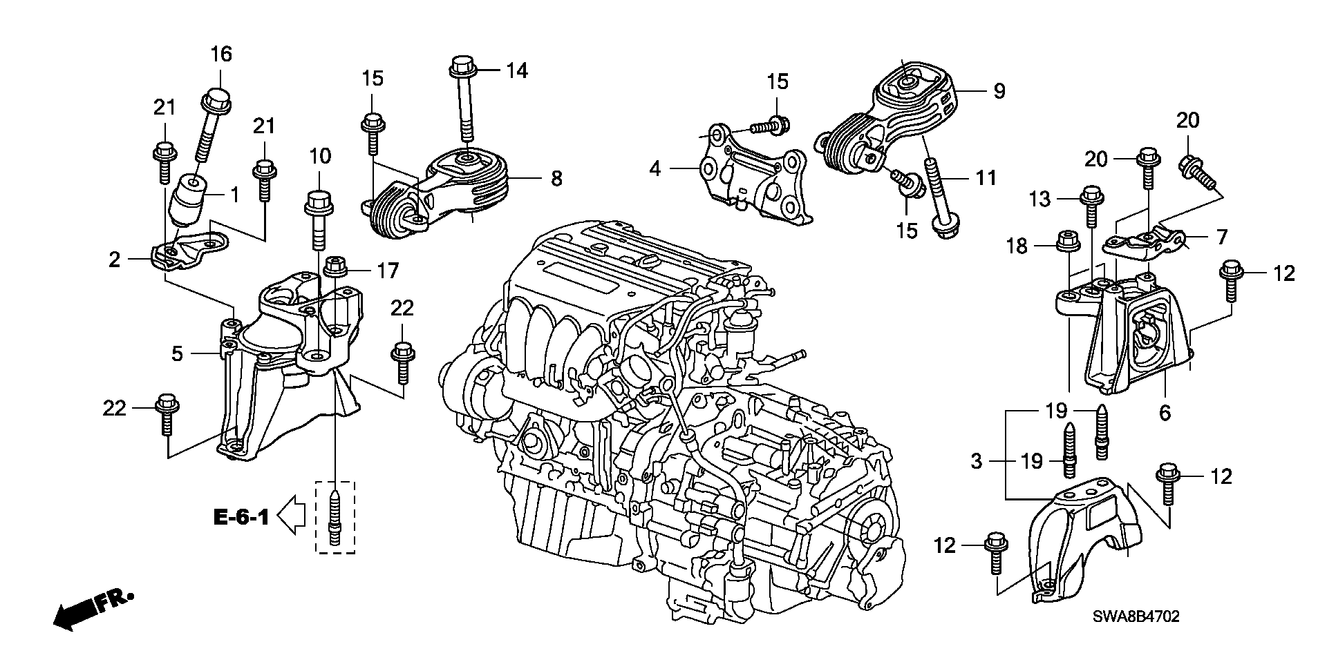 Honda 50850SWAJ82 - Holder, engine mounting onlydrive.pro