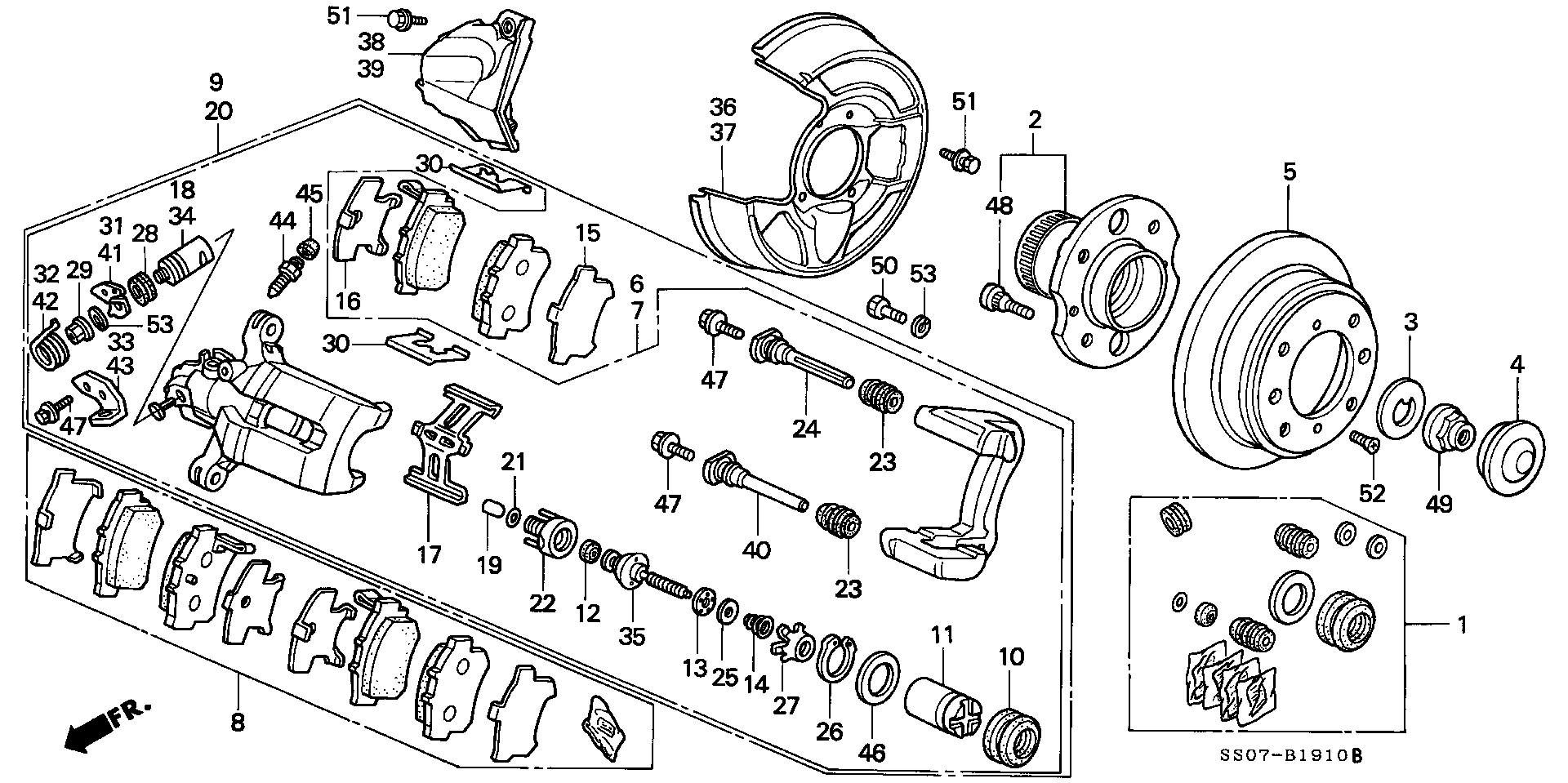 Honda 43218SD2931 - Brake Caliper onlydrive.pro