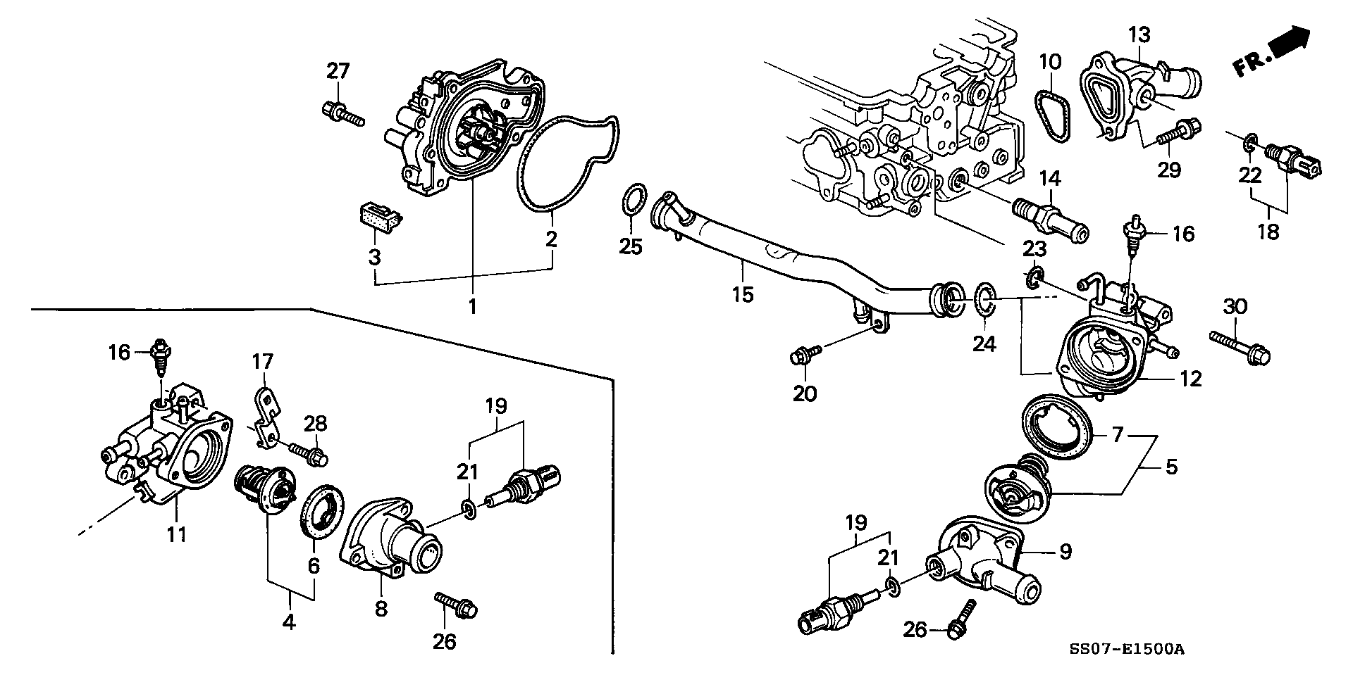 Honda 19301-P08-305 - Termostaat,Jahutusvedelik onlydrive.pro