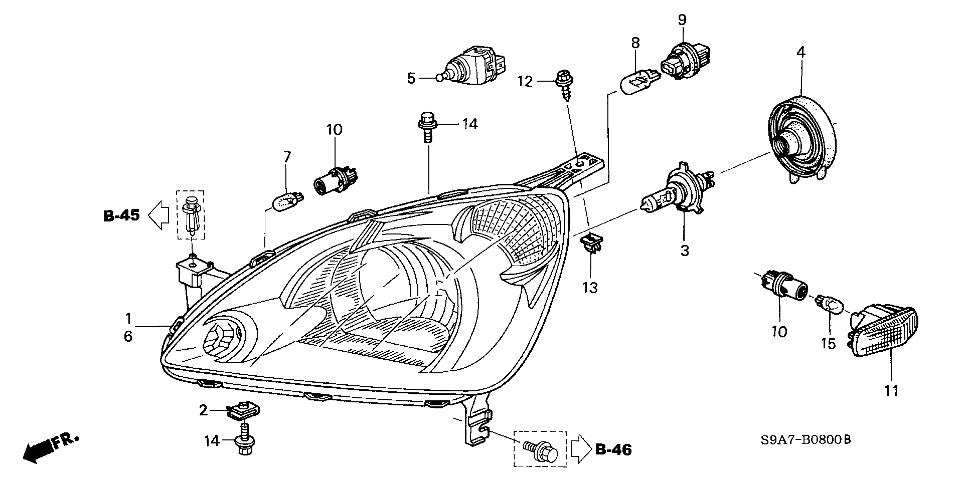 Honda 33115-SV4-G01 - Лампа, противотуманная фара onlydrive.pro