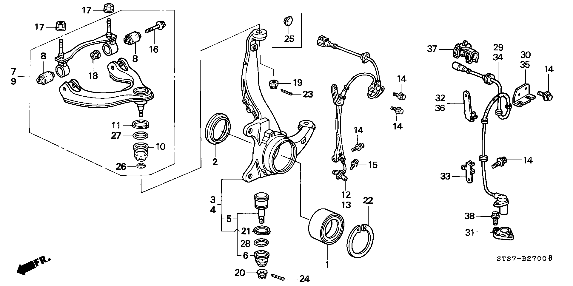 Honda 51460-ST3-E02 - Vikšro valdymo svirtis onlydrive.pro