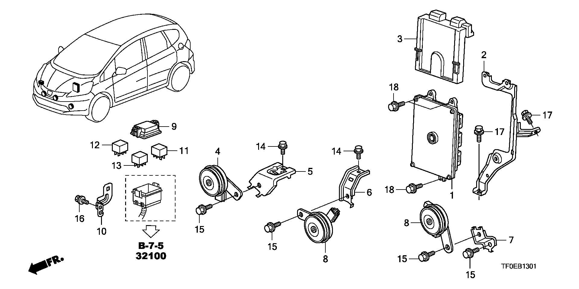 Honda 39794SDAA02 - Реле, ближний свет onlydrive.pro