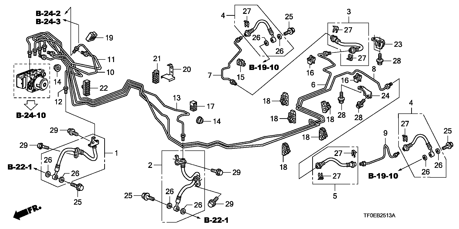 Honda 01465-TF0-000 - Bremžu šļūtene onlydrive.pro