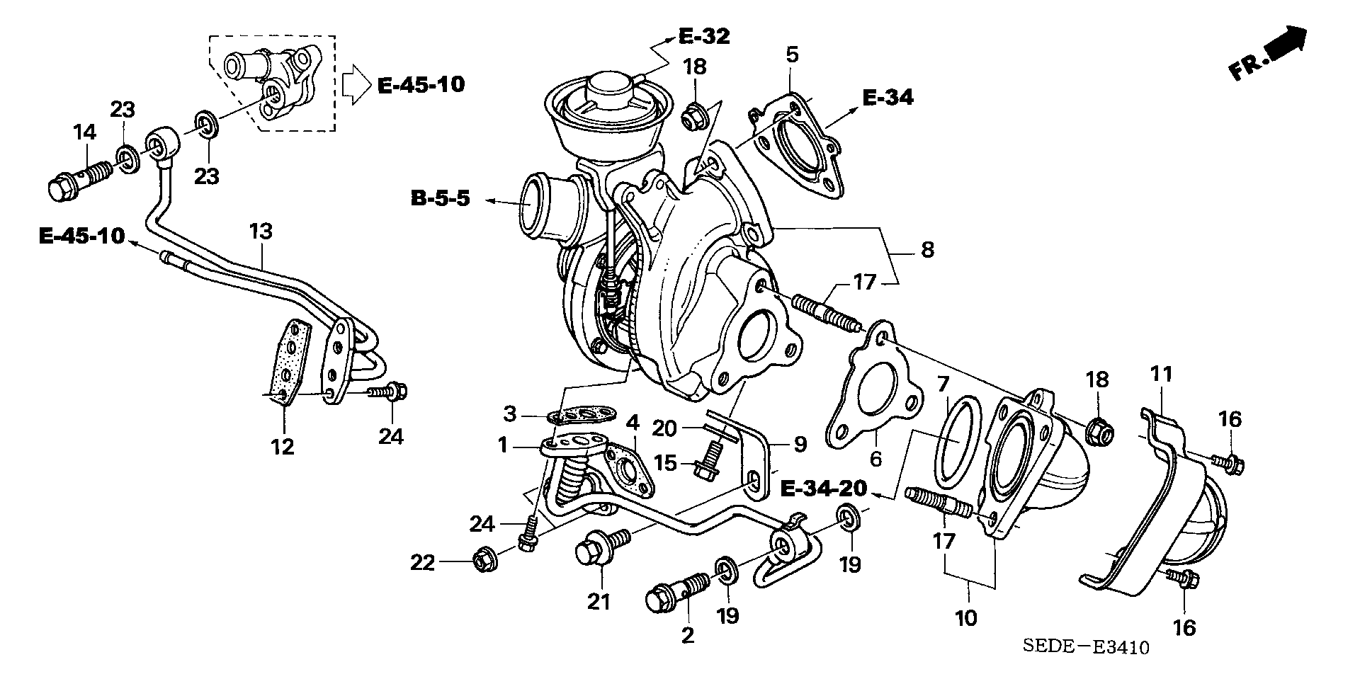 Honda 18900RBDE03 - Турбина, компрессор onlydrive.pro