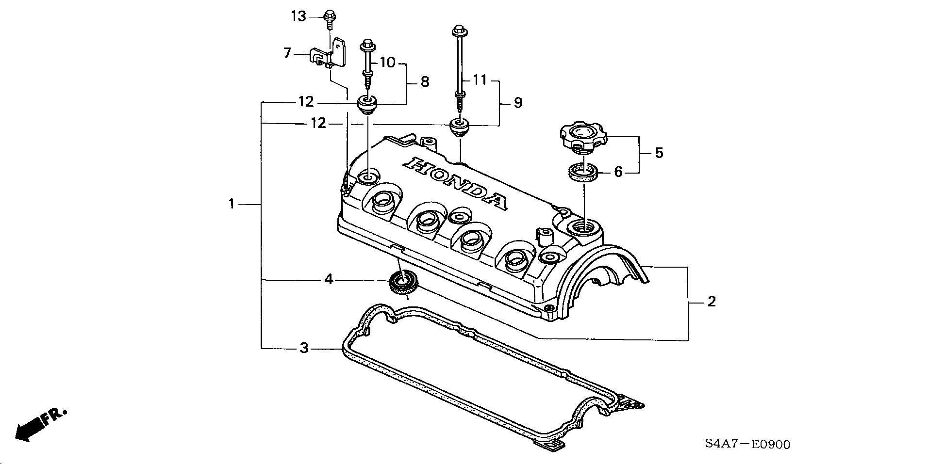 Honda 12341-P1J-E00 - Gasket, cylinder head cover onlydrive.pro