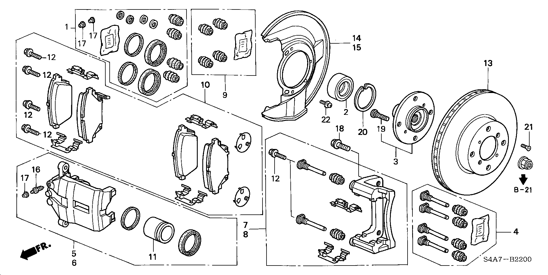 Honda 45012-S1A-E61 - Brake Caliper onlydrive.pro