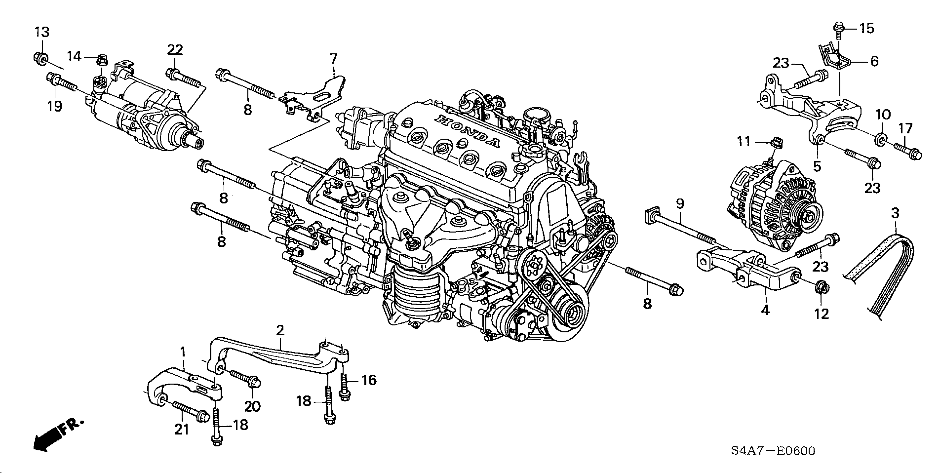 Honda 31110-P1K-E03 - Alternator bracket (1.6l): 001 pcs. onlydrive.pro