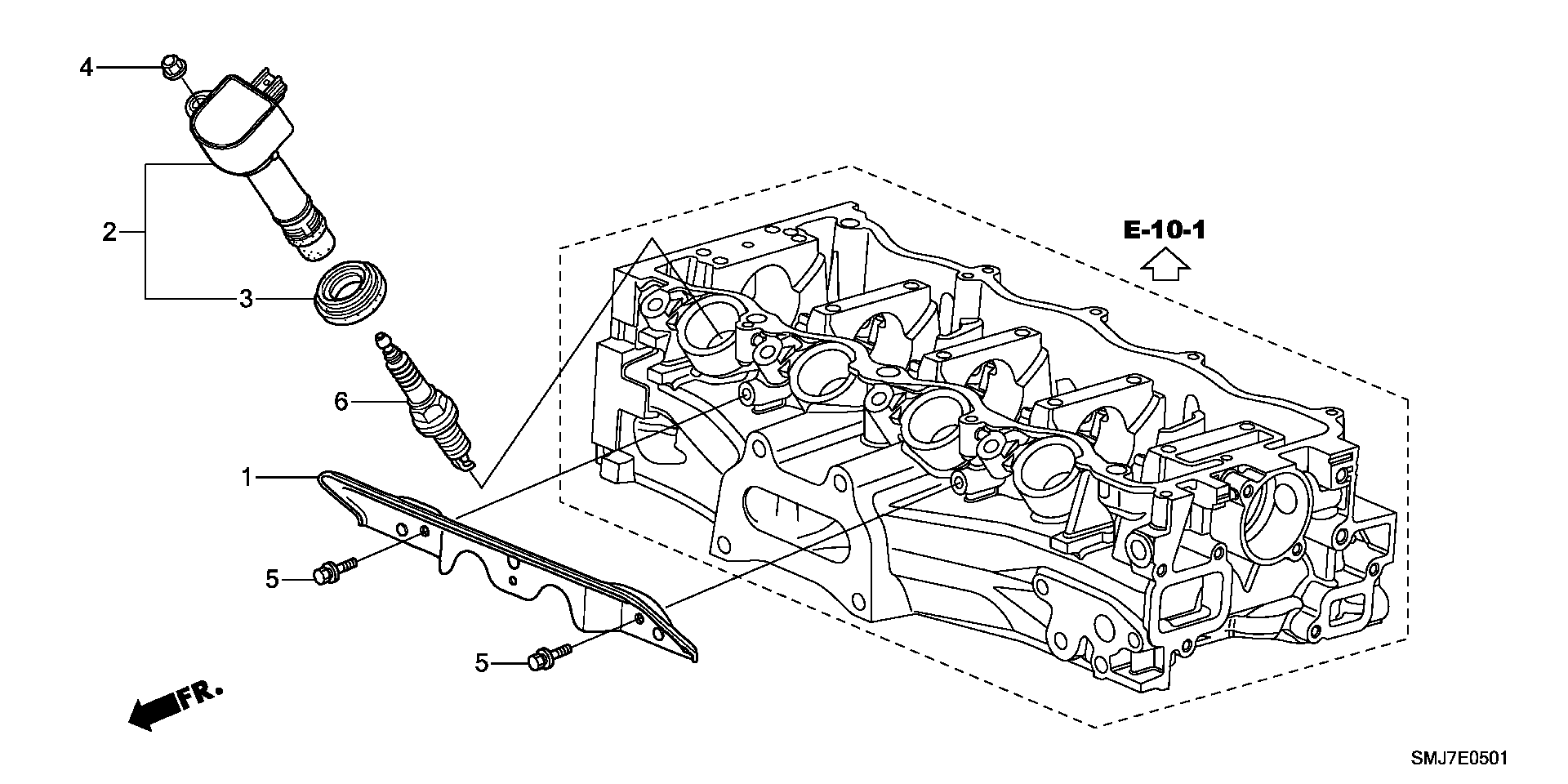 Honda 9807B-561BW - Plug hole coil(1.8l): 004 pcs. onlydrive.pro