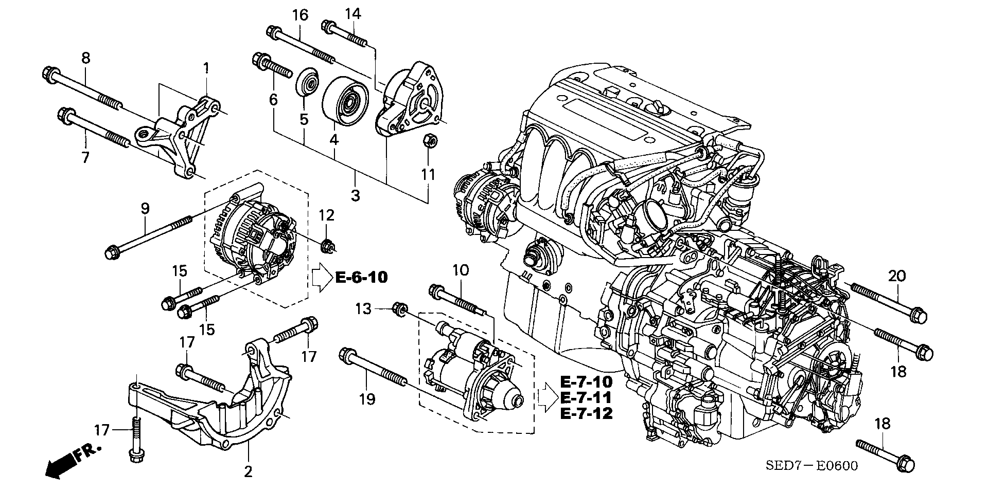 Honda 31170-RAA-A01 - Kreipiantysis skriemulys, V formos rumbuotas diržas onlydrive.pro