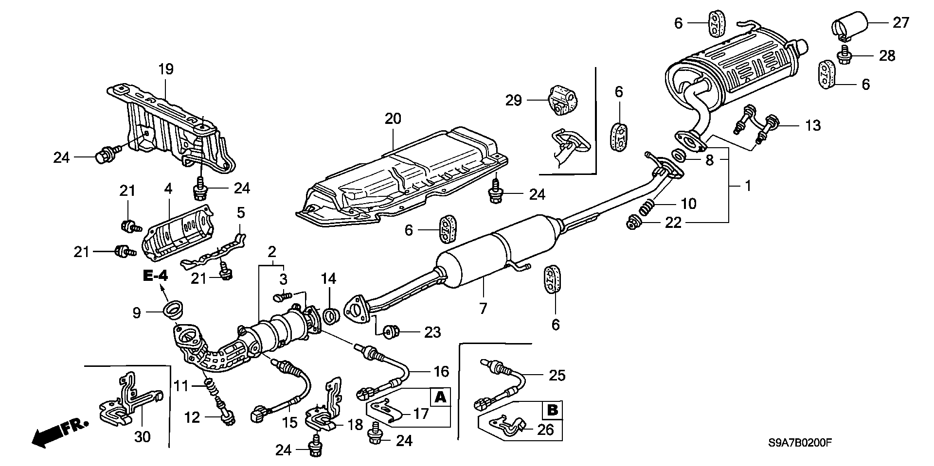 Honda 18229-S6D-901 - Exhaust pipe/silencer: 001 pcs. onlydrive.pro