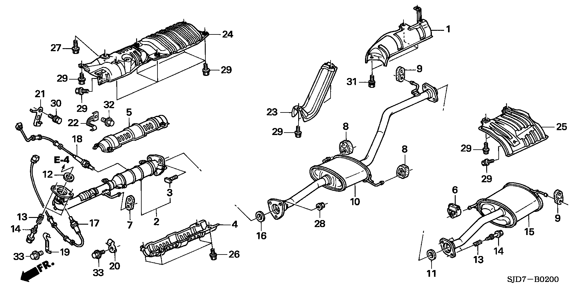 Honda 36532RJHG01 - Exhaust pipe/silencer (1.7l): 001 pcs. onlydrive.pro