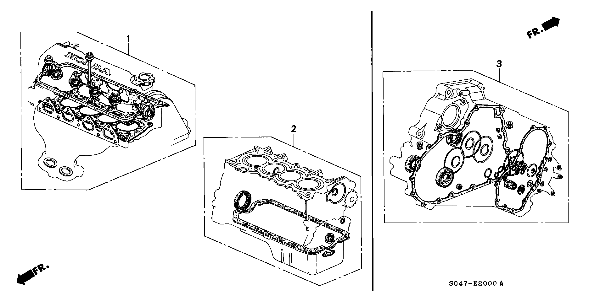 Honda 06111-P2A-010 - Blīvju komplekts, Motora bloks onlydrive.pro