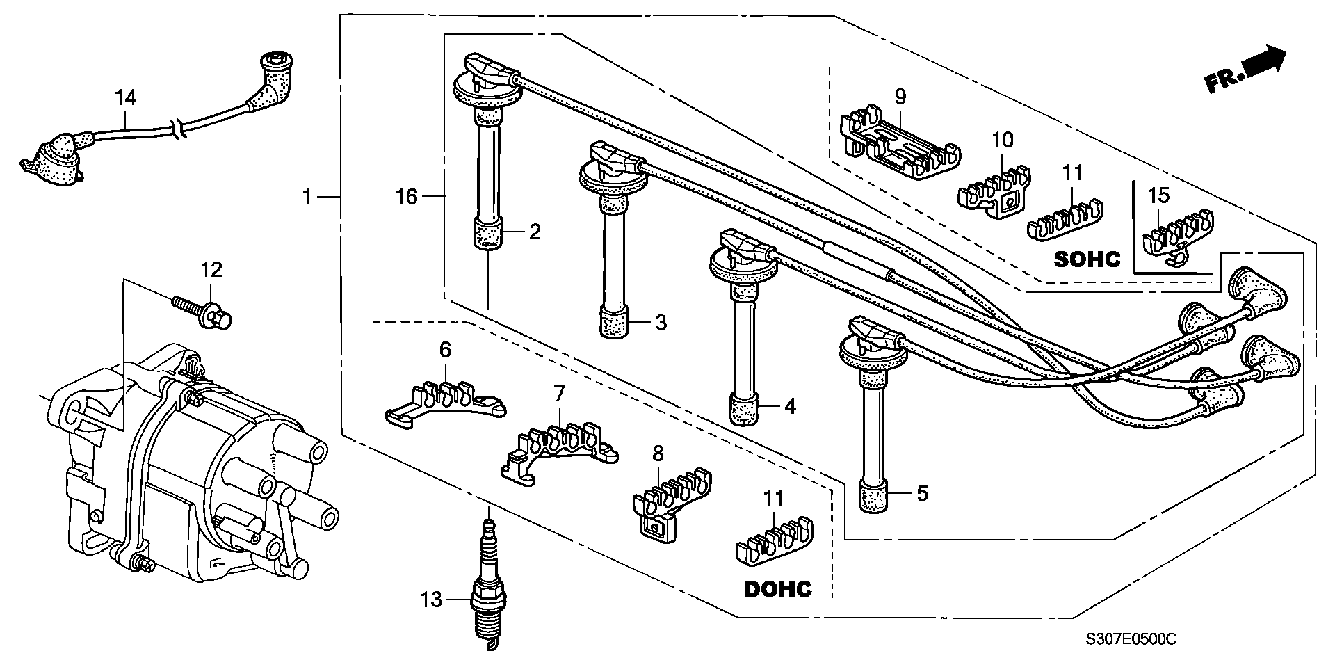 Honda 98079-5614N - High tension cord/plug: 004 pcs. onlydrive.pro