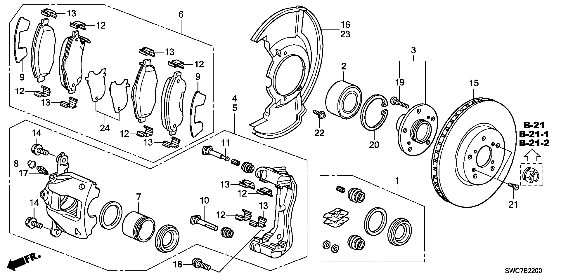 Honda 45237SWWG01 - Accessory Kit for disc brake Pads onlydrive.pro