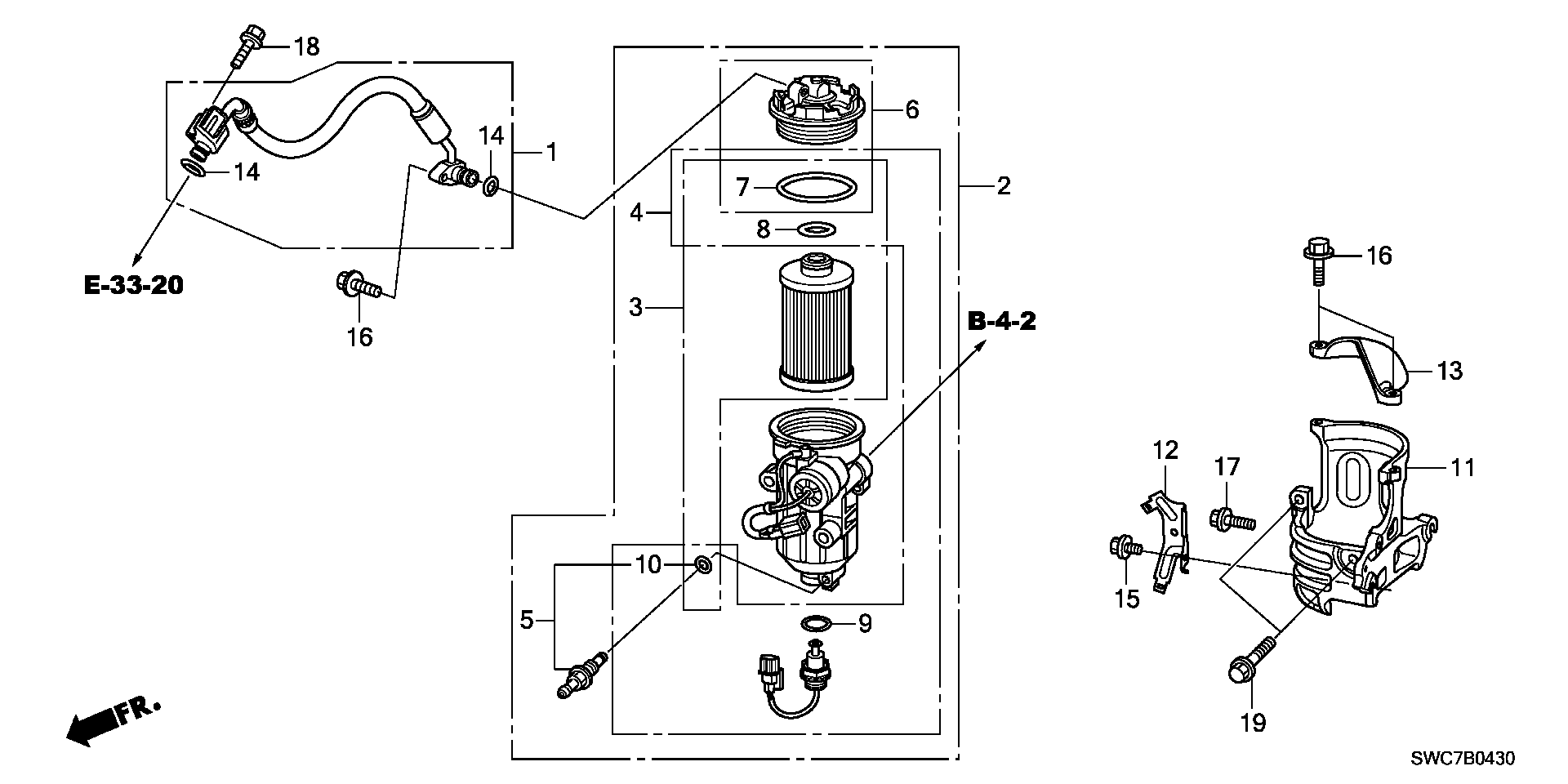 Honda 16901-RL0-G01 - Kütusefilter onlydrive.pro