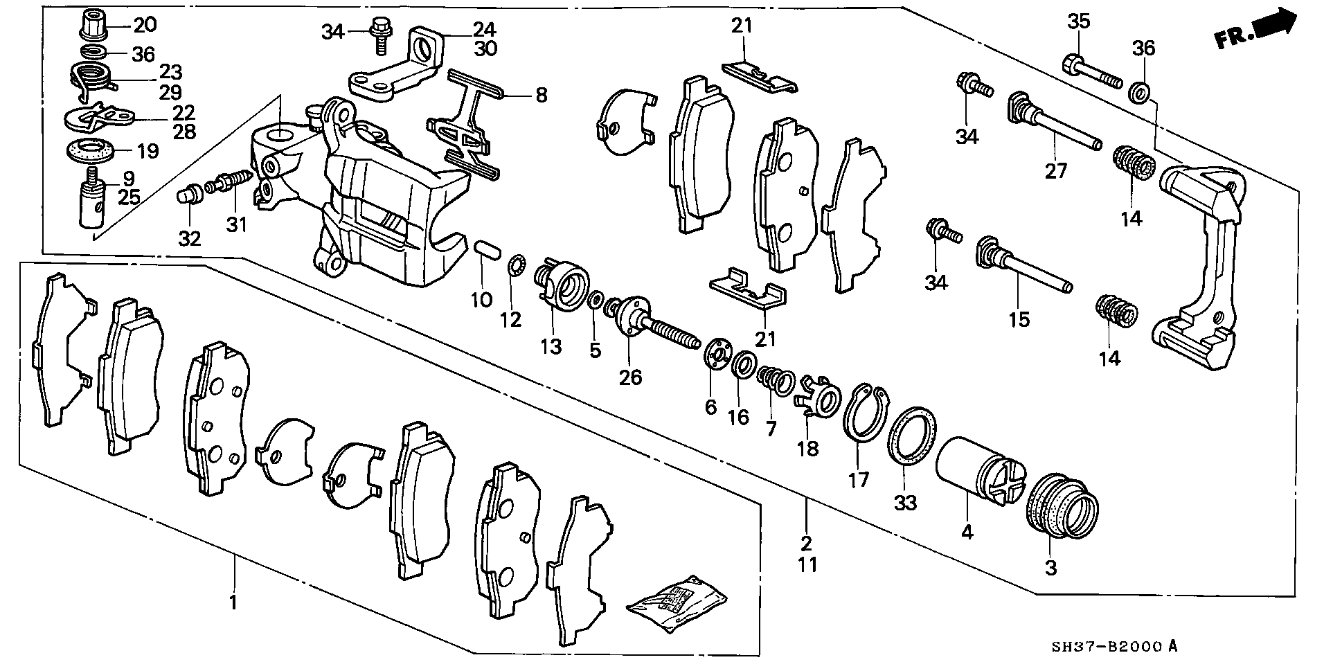 Honda 43022-SH3-G01 - Piduriklotsi komplekt,ketaspidur onlydrive.pro