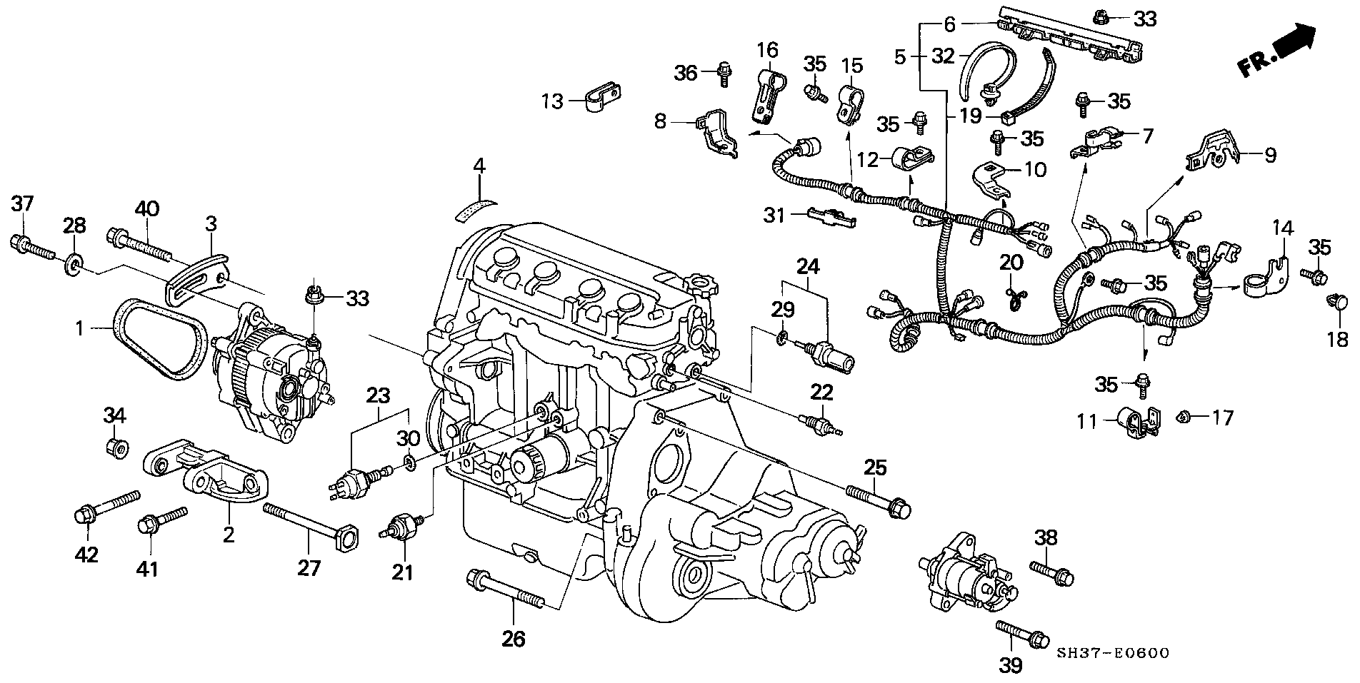 Honda 31110-PM3-003 - V-Ribbed Belt onlydrive.pro