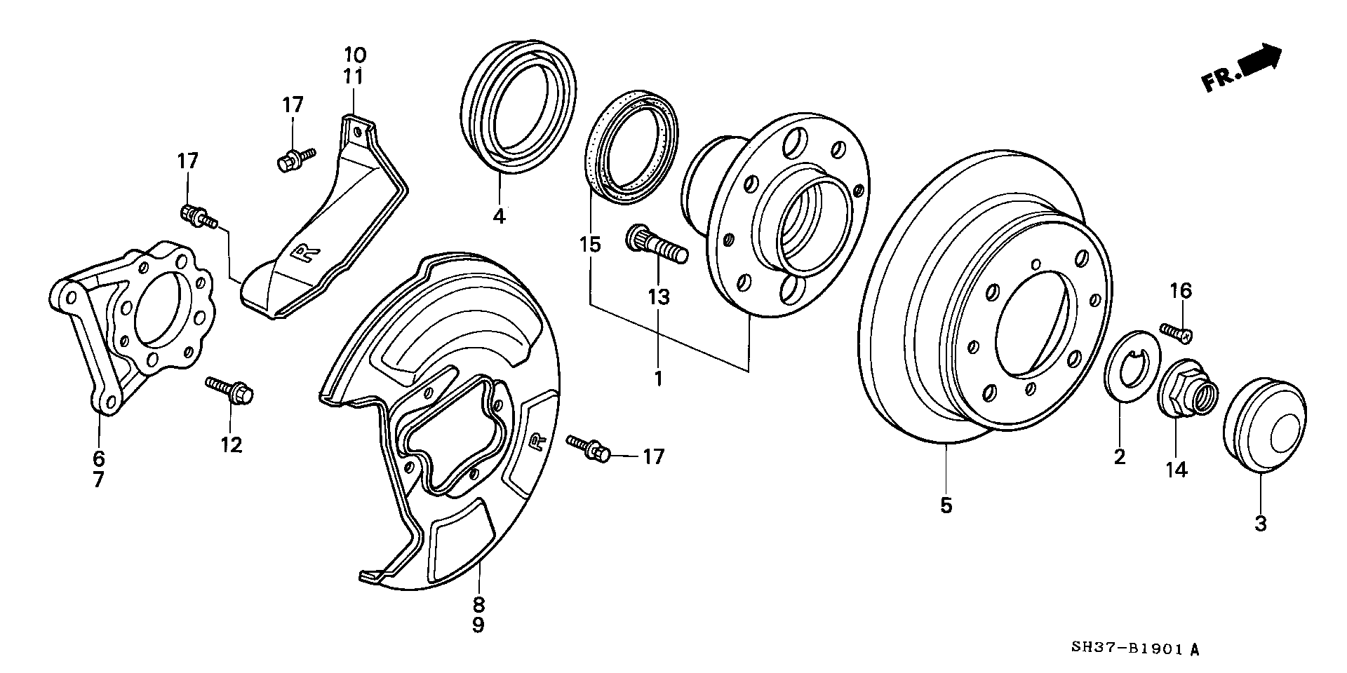 Honda 91252-SB2-013 - Bearing Kit, wheel hub onlydrive.pro