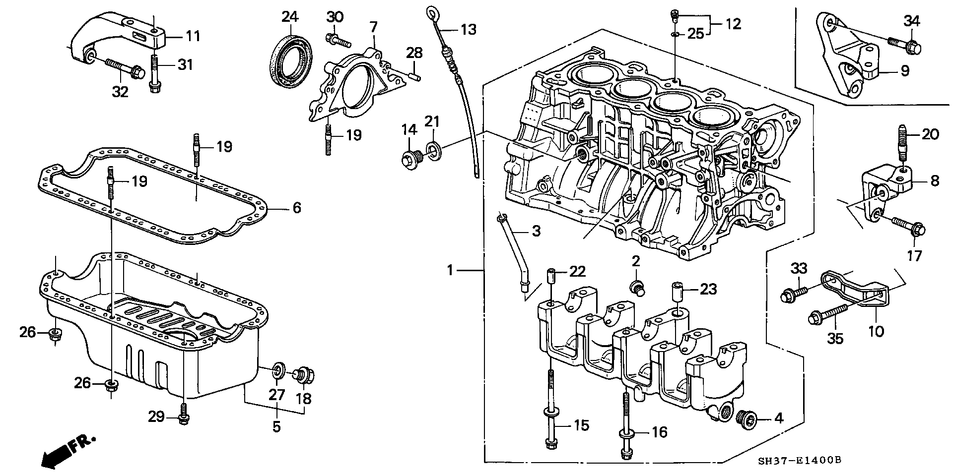 Honda 11251PE2003 - Gasket, oil sump onlydrive.pro