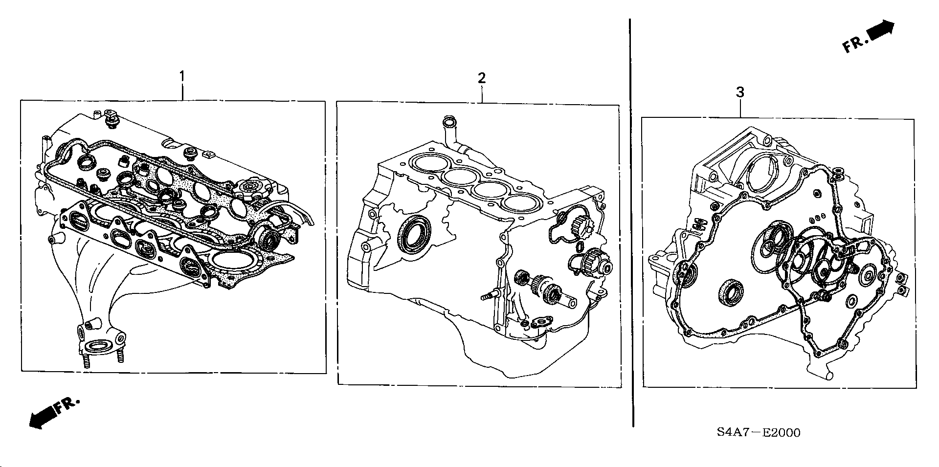 Honda 06111-PAA-A01 - Blīvju komplekts, Motora bloks onlydrive.pro