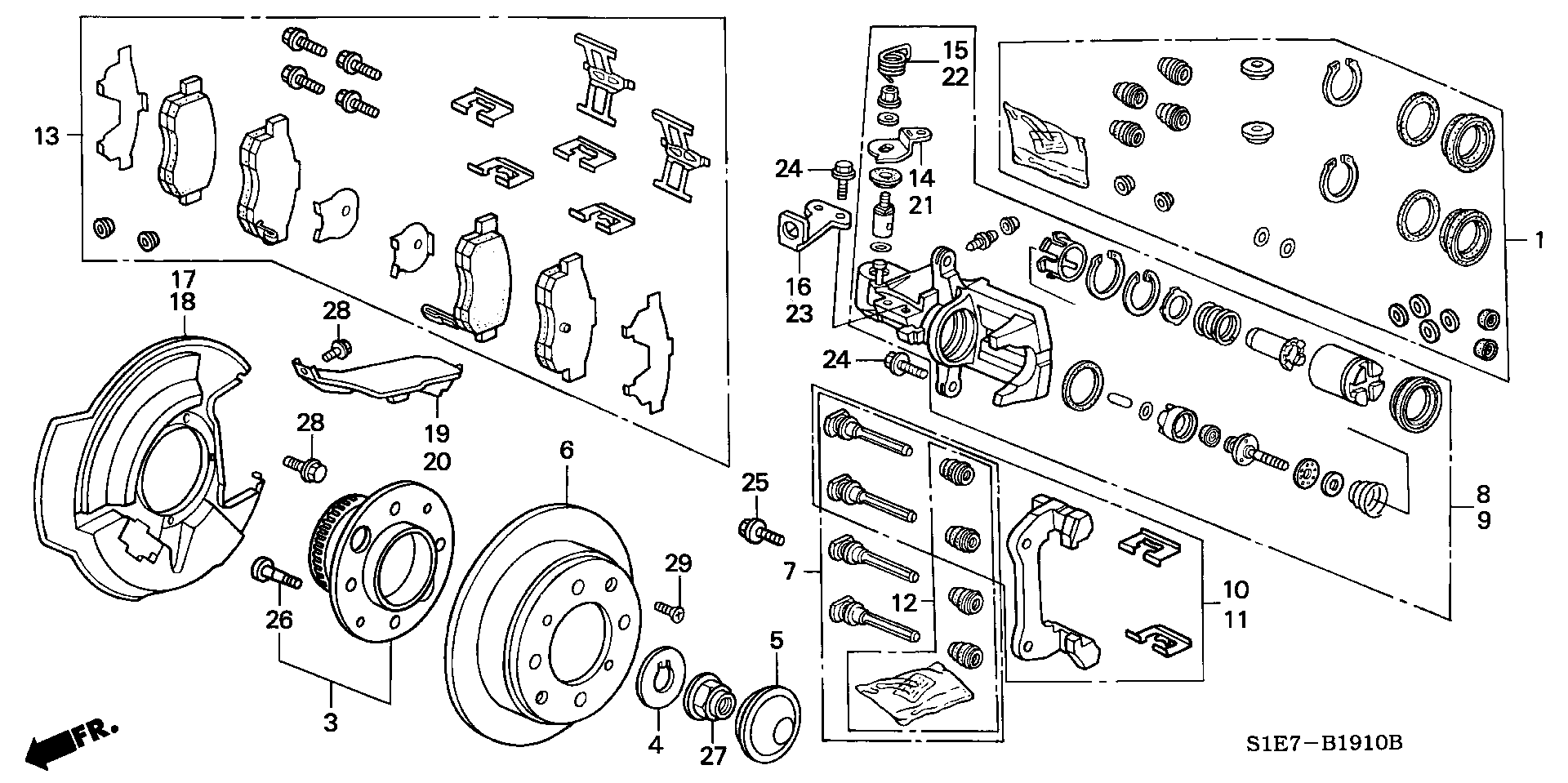 Honda 43022-ST3-E50 - Brake Pad Set, disc brake onlydrive.pro