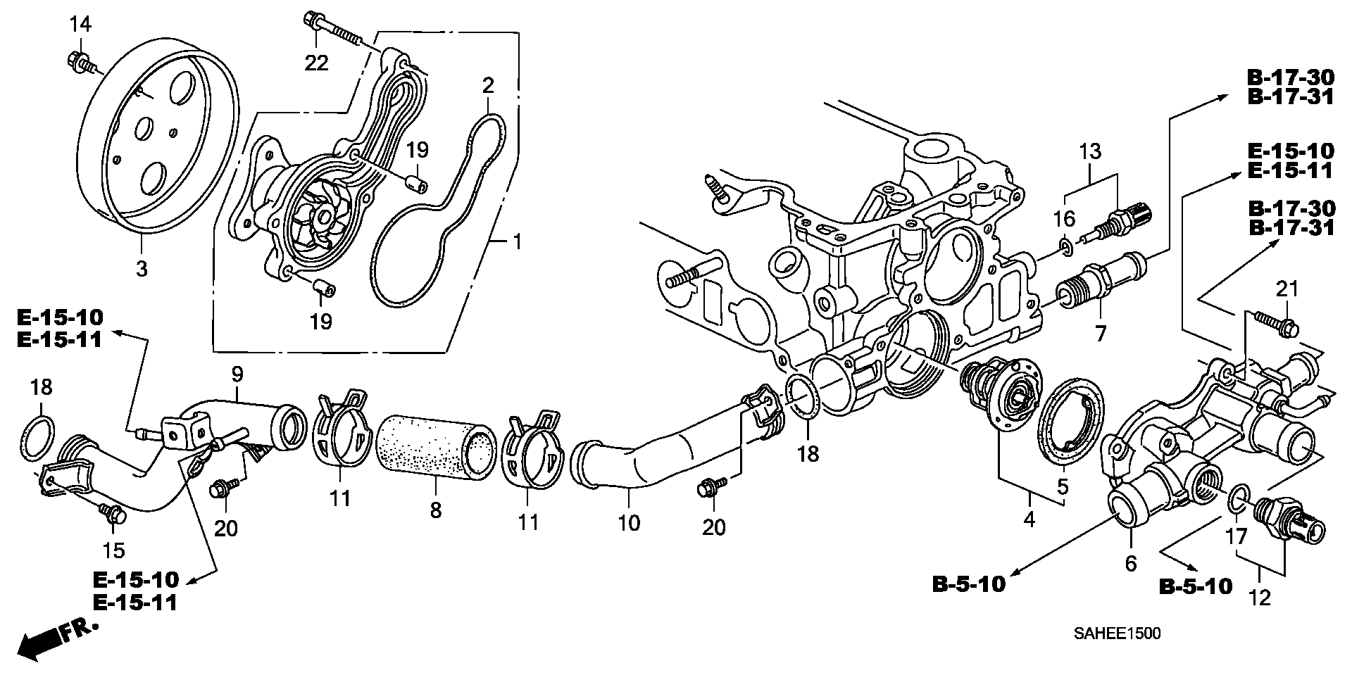 Honda 19200-PWA-003 - Vesipumppu onlydrive.pro