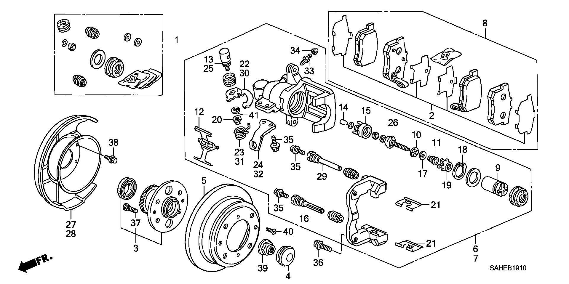 Honda 43022-SAA-E51 - Brake Pad Set, disc brake onlydrive.pro