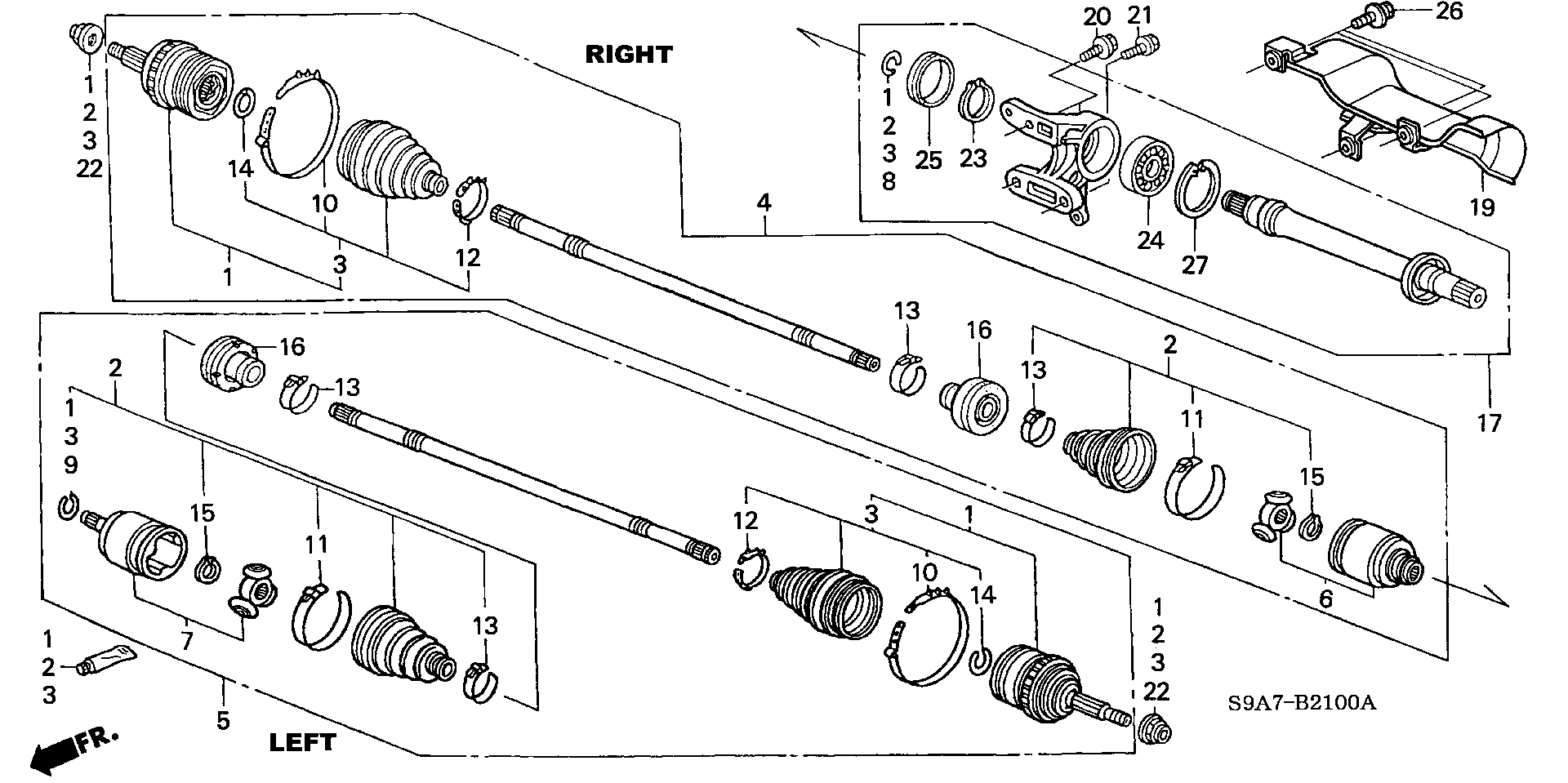 Honda 44014-SCA-E01 - Joint Kit, drive shaft onlydrive.pro