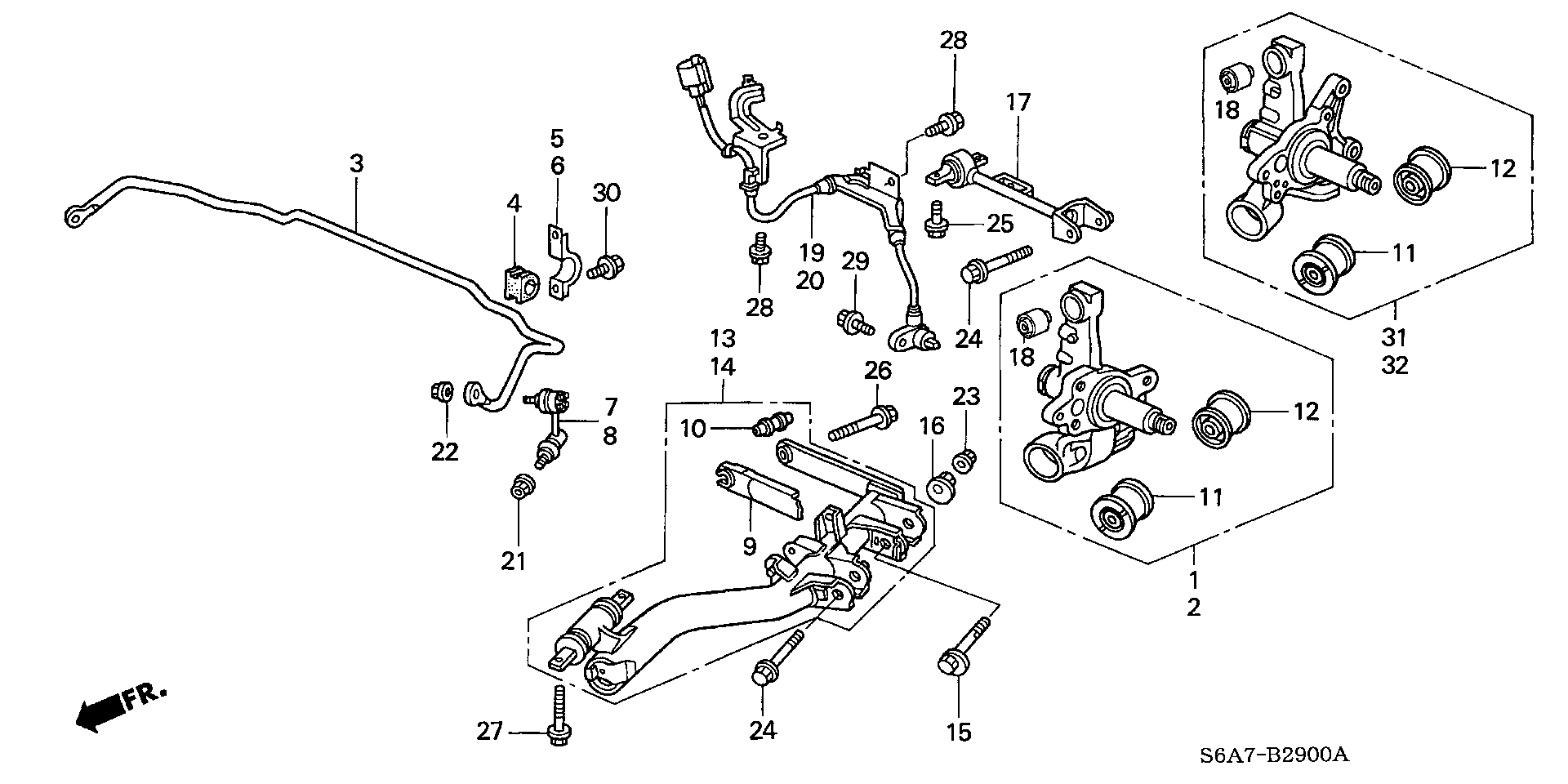 Honda 52321-S5A-013 - Rod / Strut, stabiliser onlydrive.pro