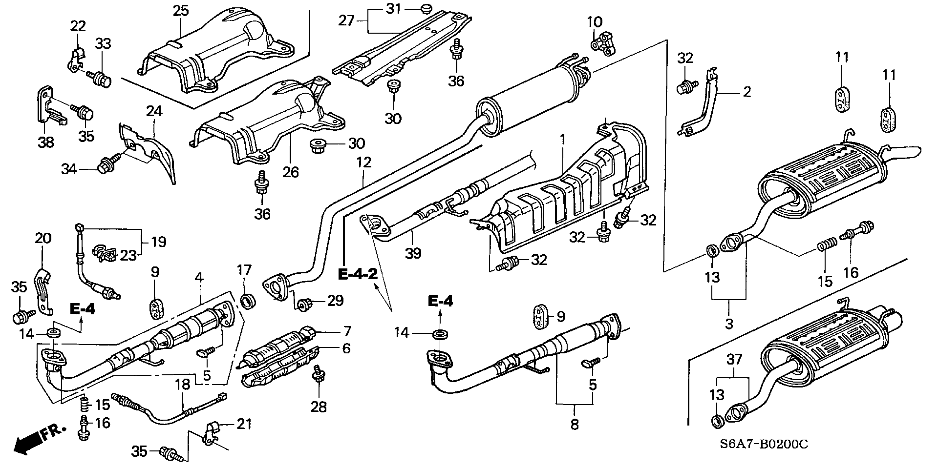 Honda 36532-PLA-G01 - Exhaust pipe (1.4l/1.5l/1 .6l/1.7l): 001 pcs. onlydrive.pro