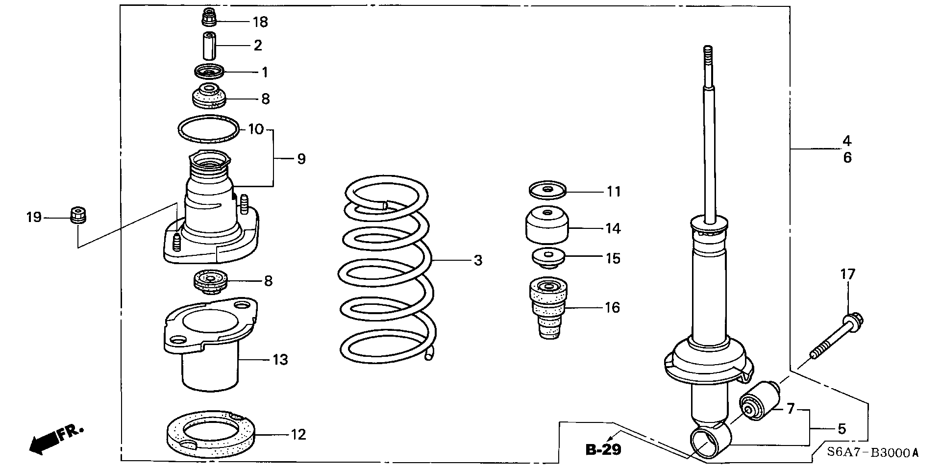 Honda 52722-S5A-004 - Putekļu aizsargkomplekts, Amortizators onlydrive.pro