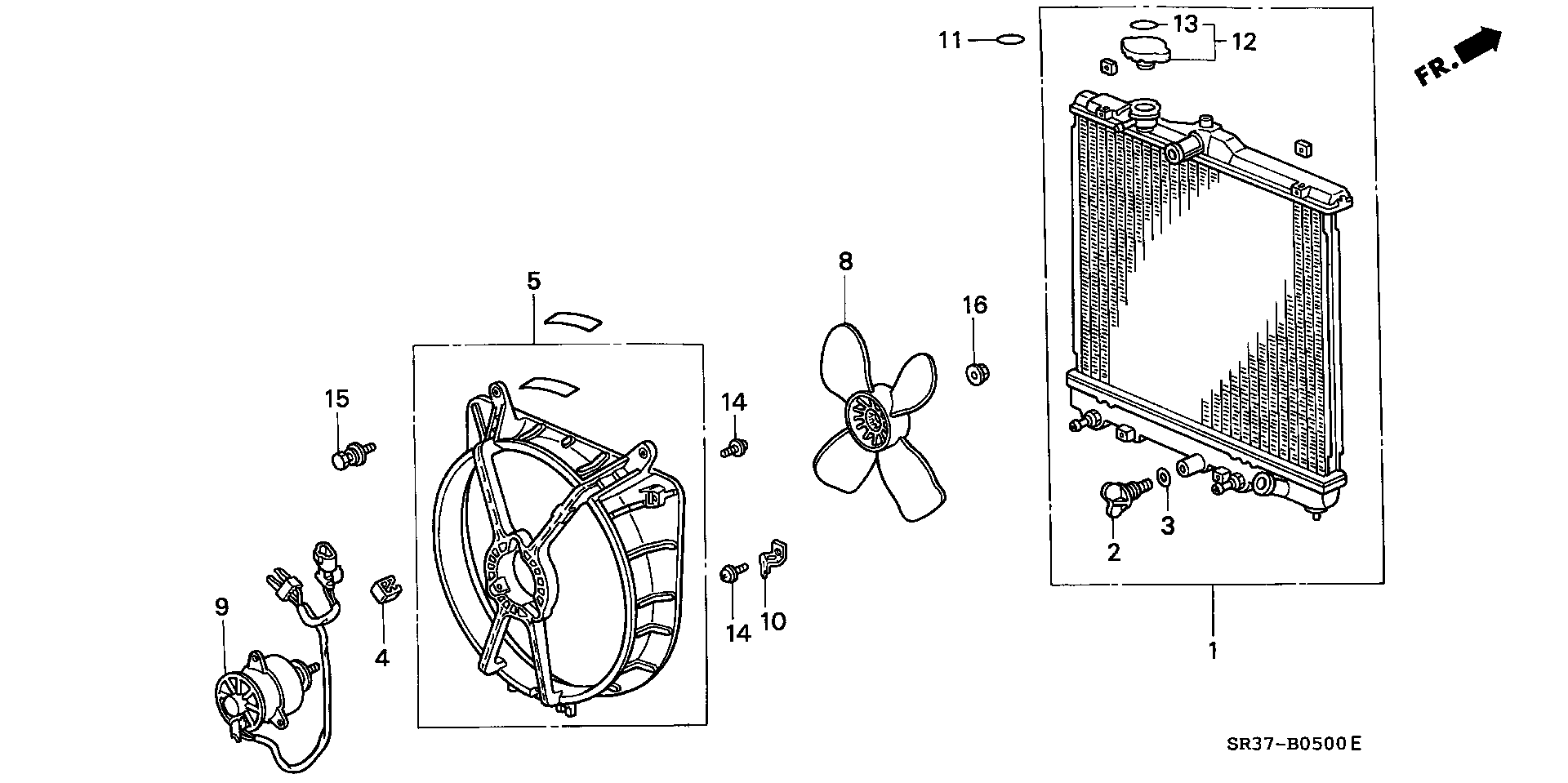 Honda 19030P08013 - Ventiliatorius, radiatoriaus onlydrive.pro