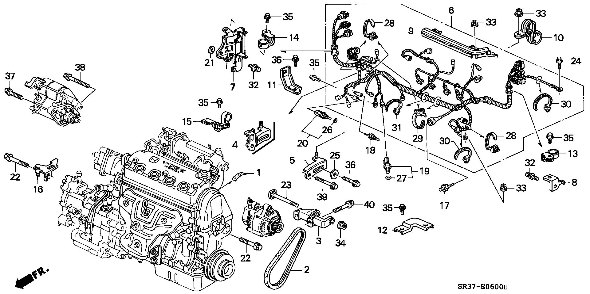 Honda 31110-P01-003 - Поликлиновой ремень onlydrive.pro