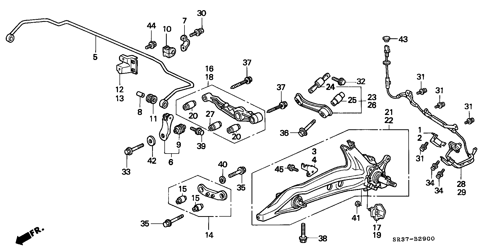 Honda 52400-SR3-A00 - Vikšro valdymo svirtis onlydrive.pro