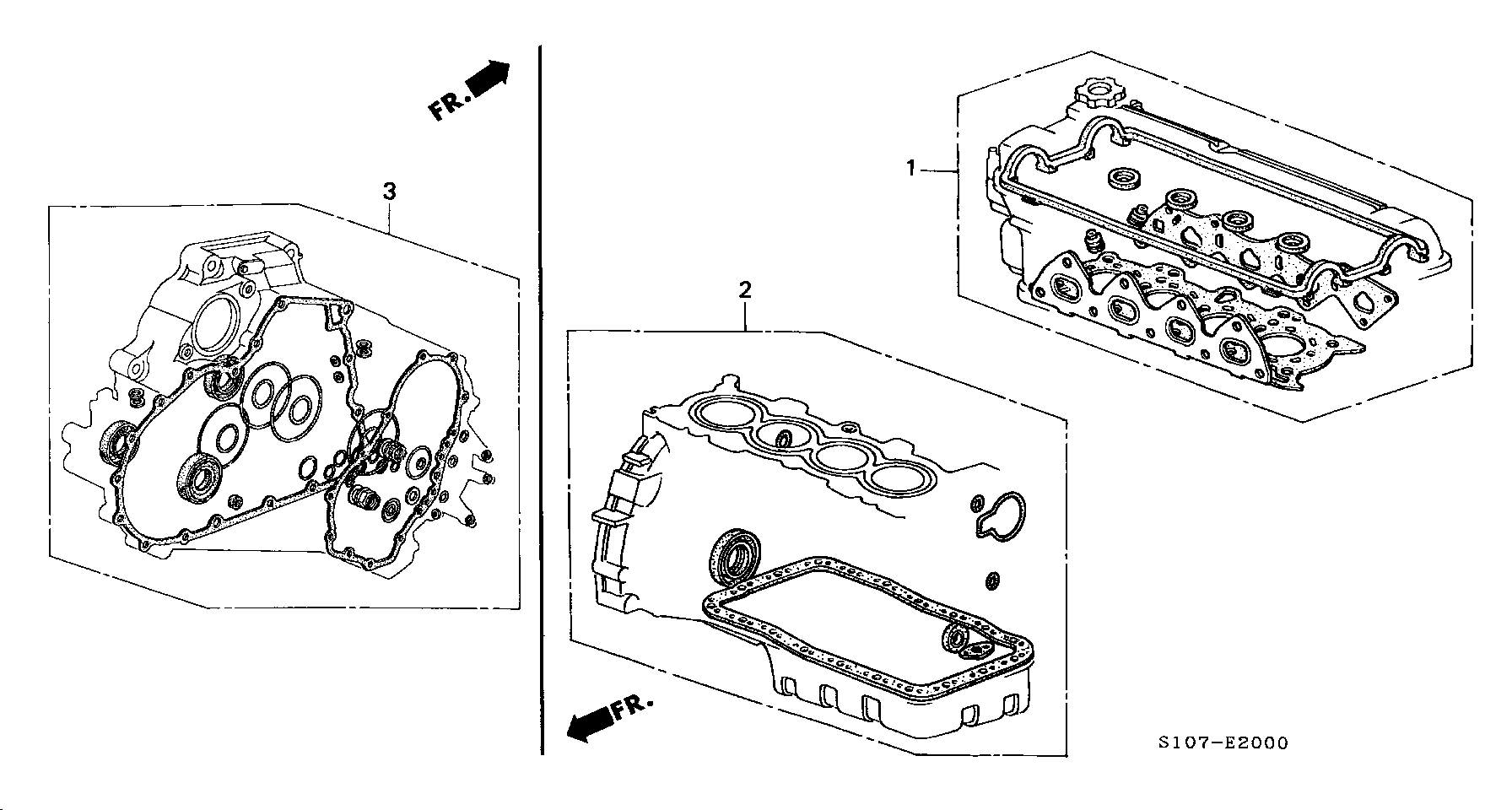 Honda 06111P54040 - Blīvju komplekts, Motora bloks onlydrive.pro