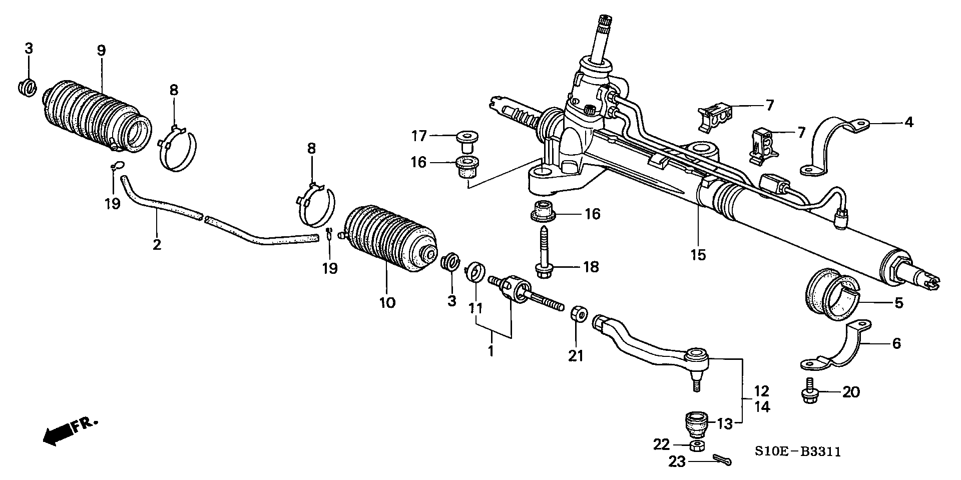 Honda 53560-S04-013 - Наконечник рулевой тяги, шарнир onlydrive.pro