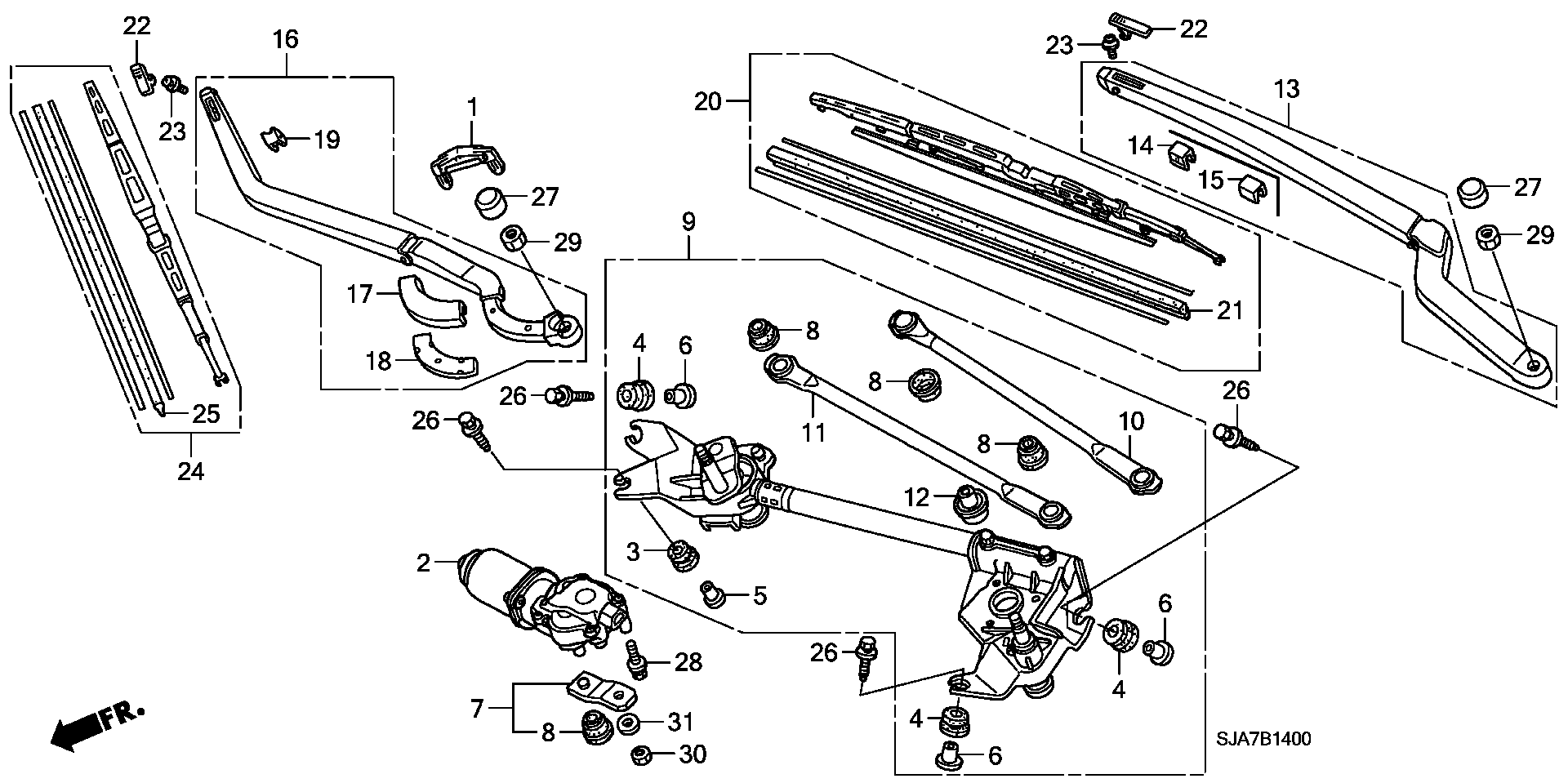 Honda 76622SJAA01 - Klaasipuhastaja kumm onlydrive.pro