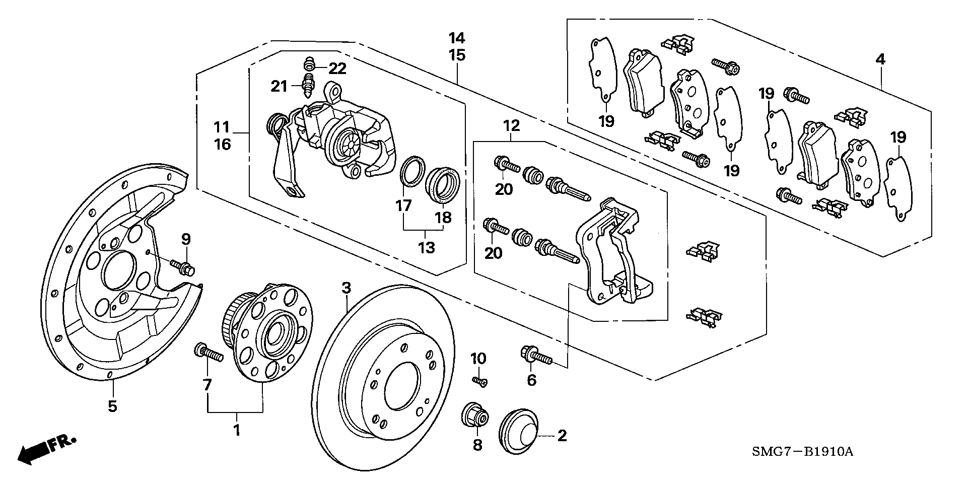 Honda 43012-SMG-E01 - Pidurisadul onlydrive.pro