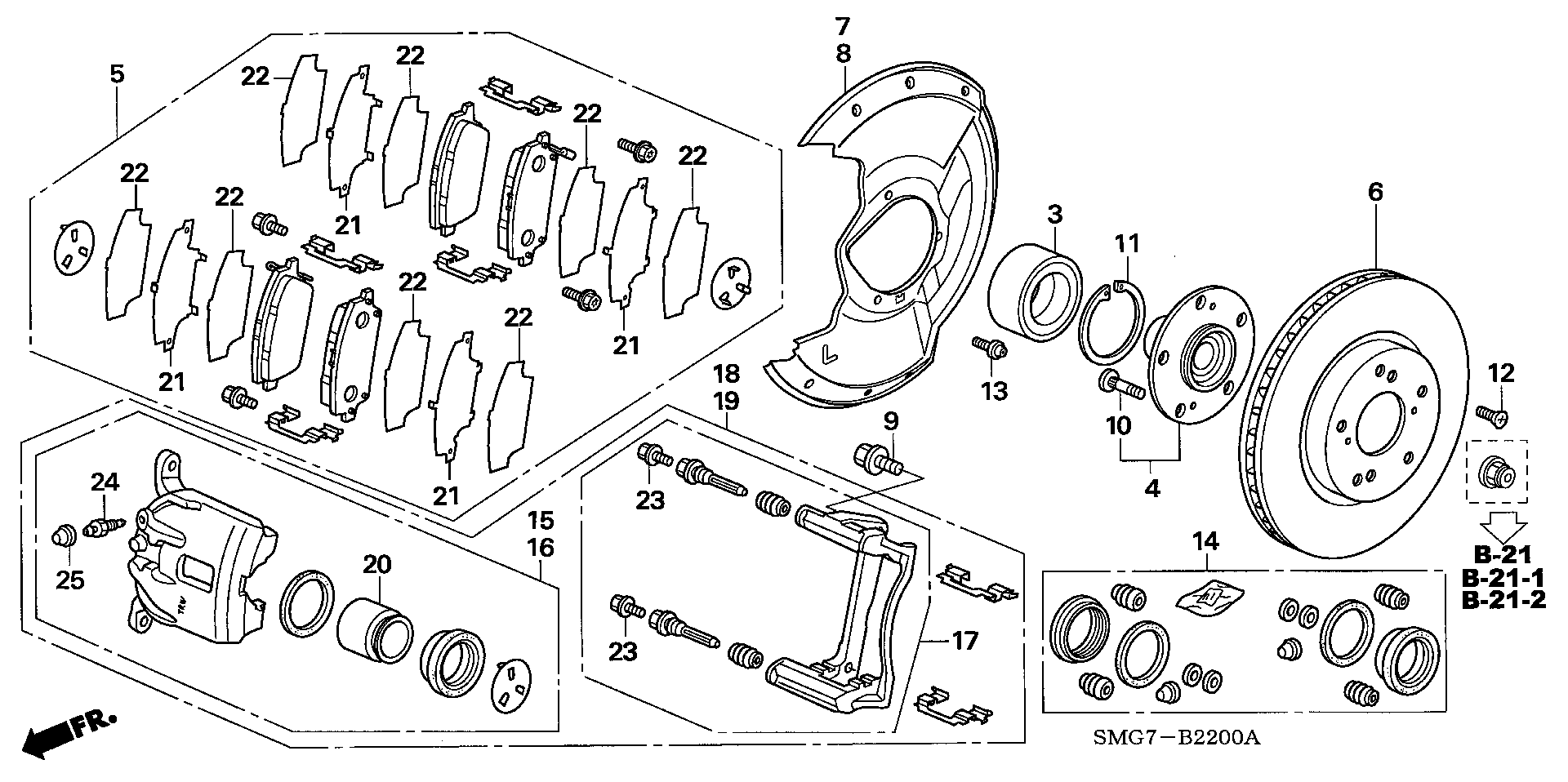 Honda 45019-SMG-E01 - Brake Caliper onlydrive.pro