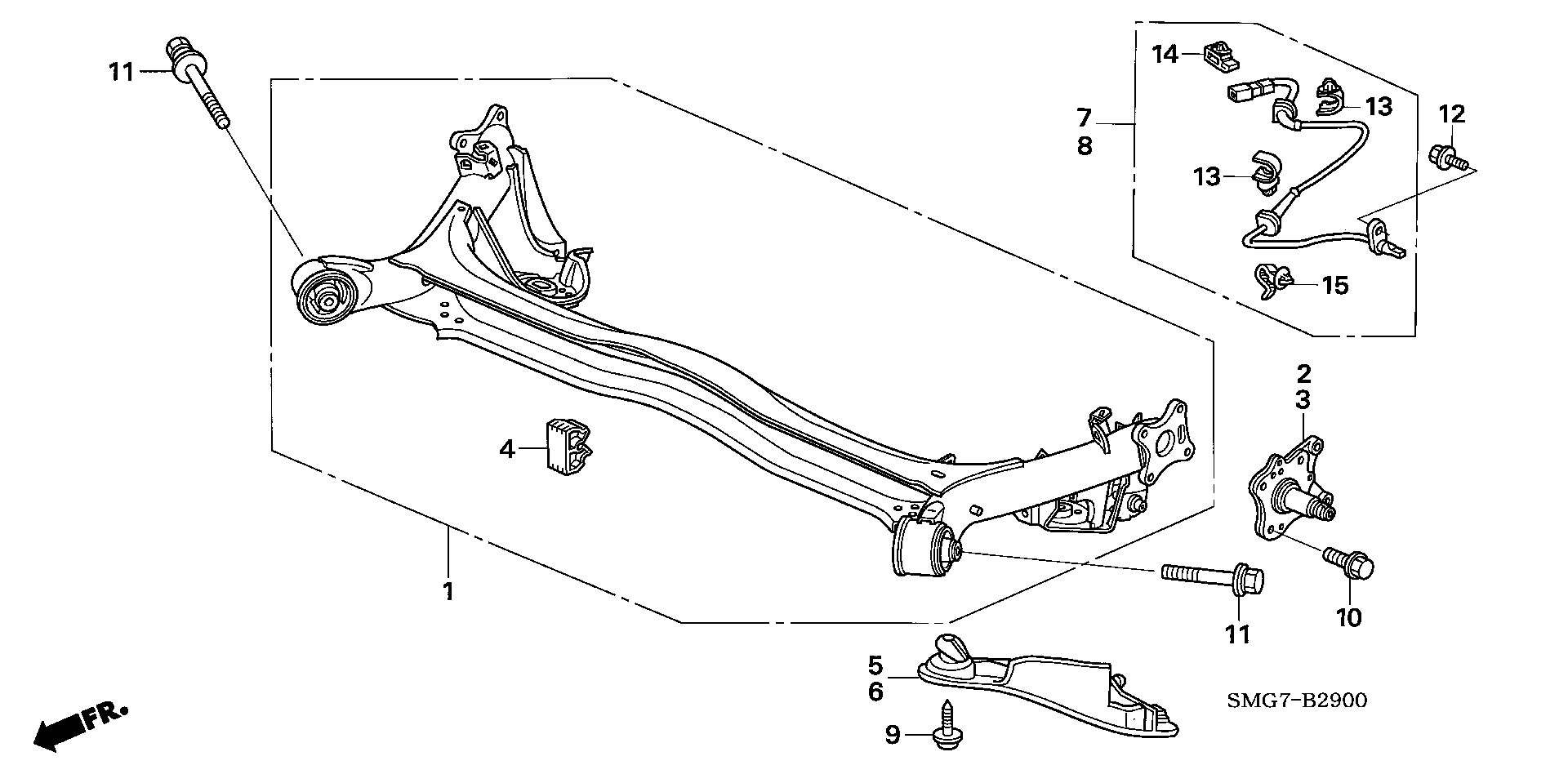 Honda 57470 SMG E01 - Sensor, wheel speed onlydrive.pro