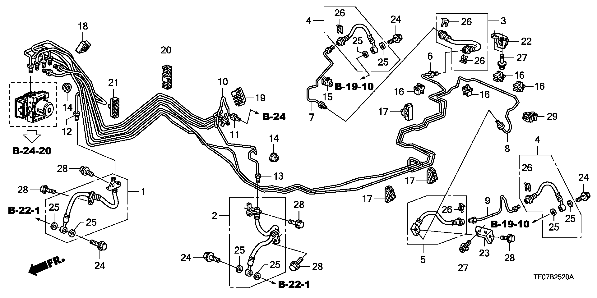 Honda 01464-TF0-000 - Bremžu šļūtene onlydrive.pro