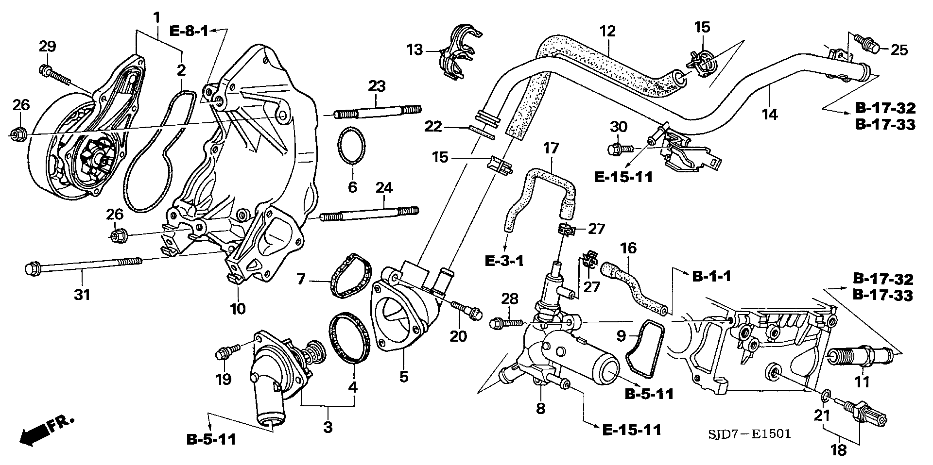 Chevrolet 19200PNA003 - Vesipumppu onlydrive.pro