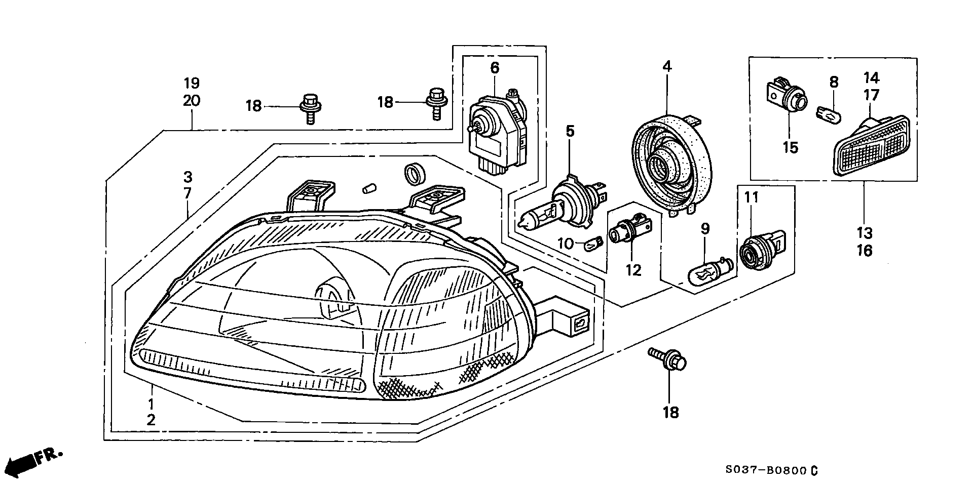 Honda 33302S04G02 - Hõõgpirn,lugemisvalgus onlydrive.pro